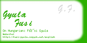 gyula fusi business card